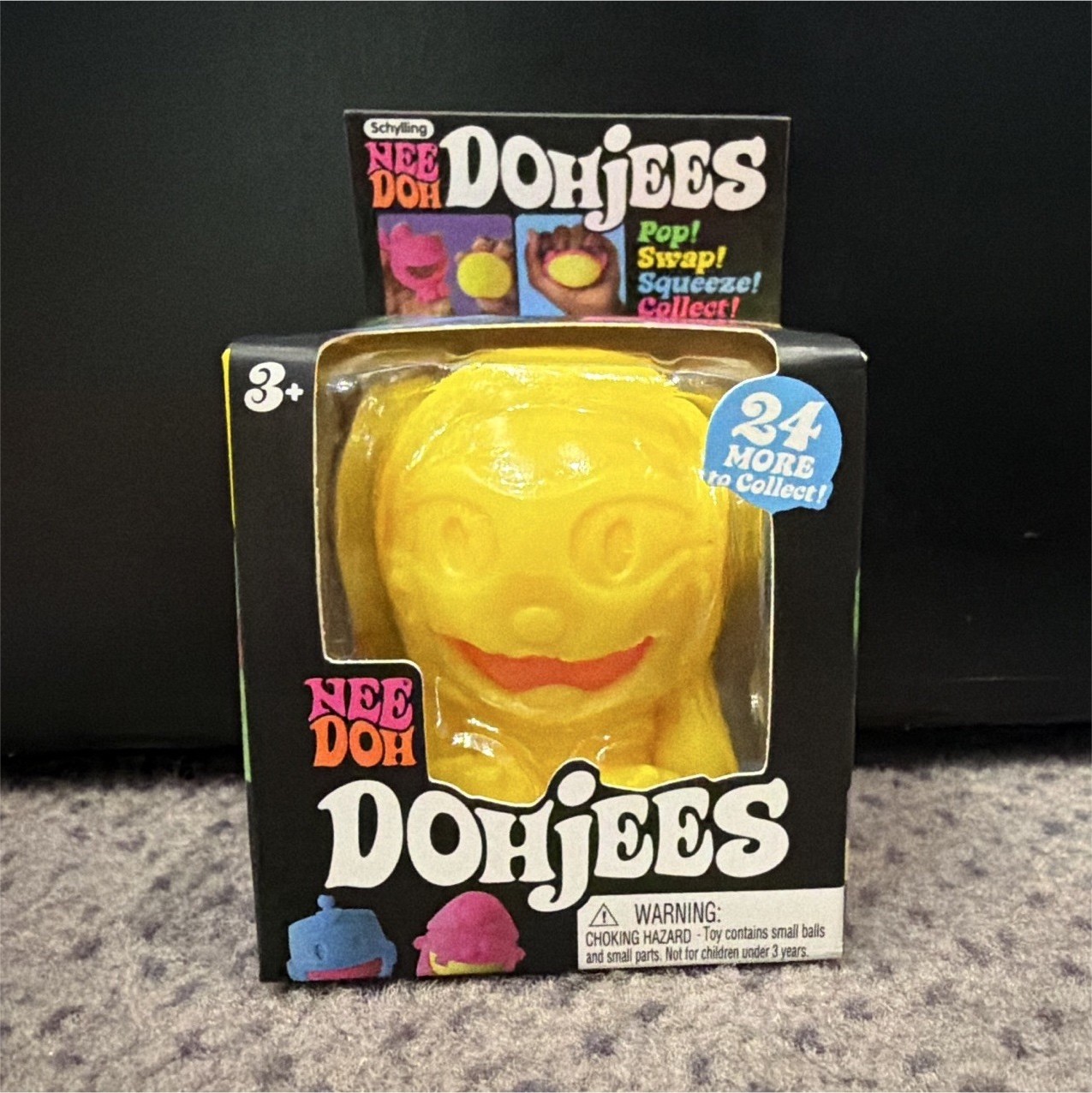 Schylling Nee Doh Dohjees Series 2 Squeeze Toy, Yellow, Ages 3+