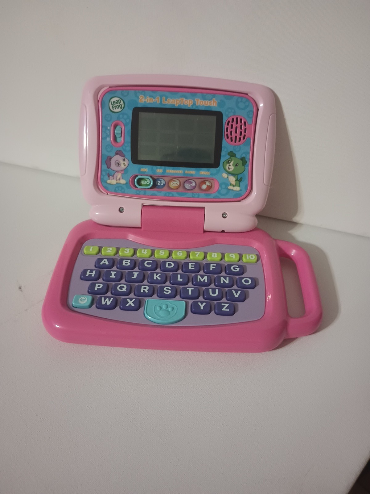 Leap Frog 2-in-1 LeapTop Touch For Kids Educational Laptop Toy Pink Tested Works