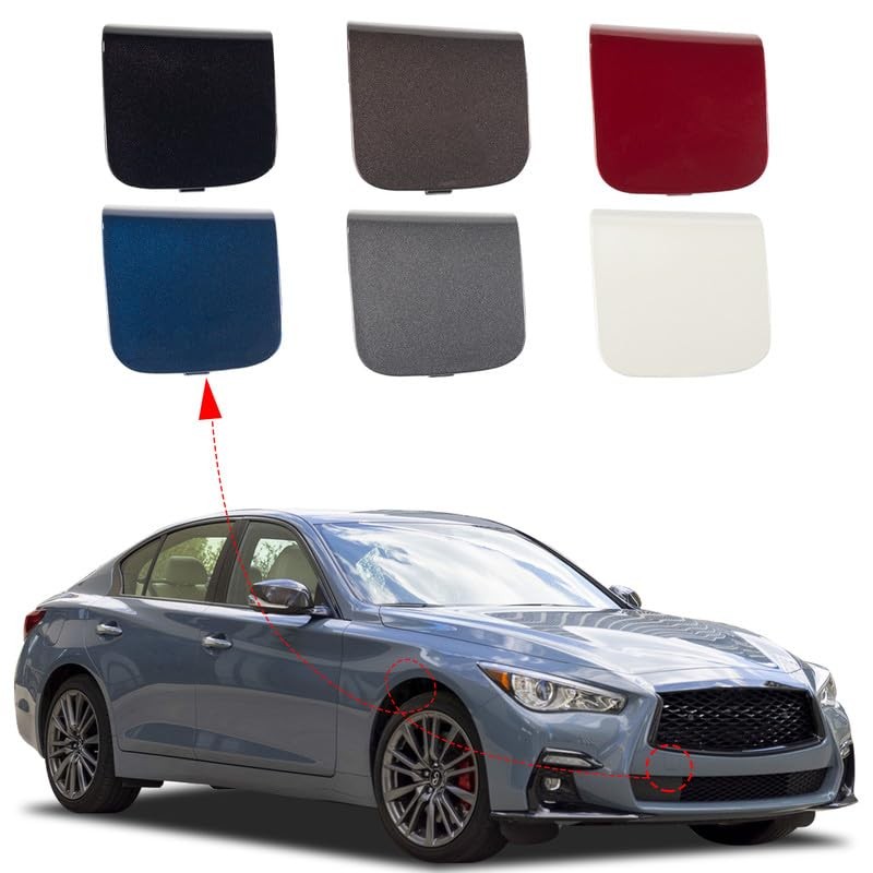 Car Front Bumper Tow Hook Cover Cap Towing Eye for White Right Passenger Side