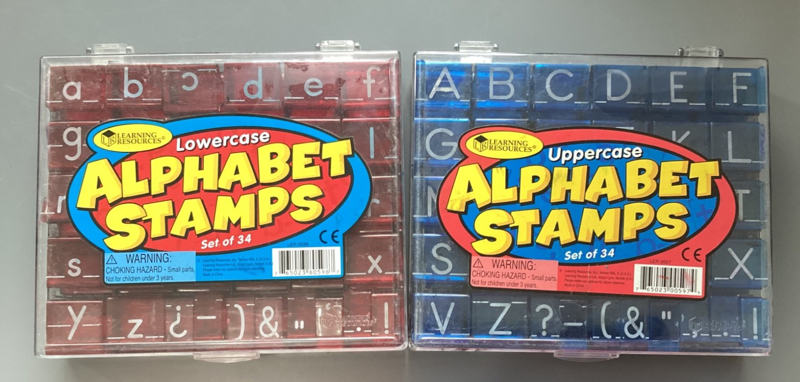 Lakeshore Uppercase & Lowercase Alphabet Stamp Set Classroom Phonics