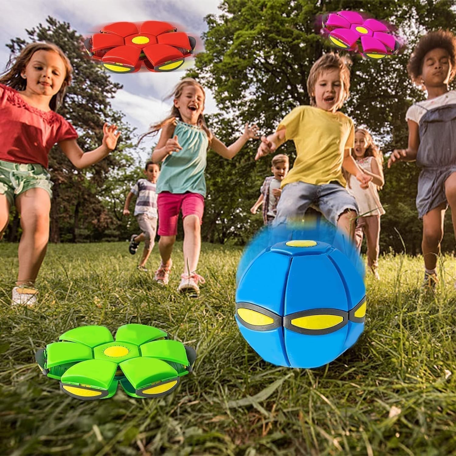 LED Magic Meta Ball Dual Form Bouncing Toy Indoor Outdoor for Kids