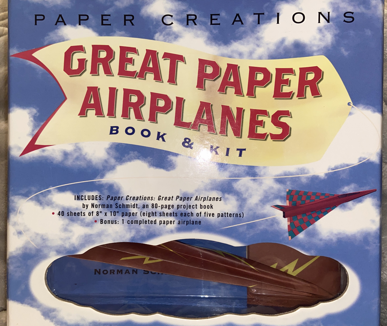 Paper Airplanes/Gliders Book & Kit Paper Included