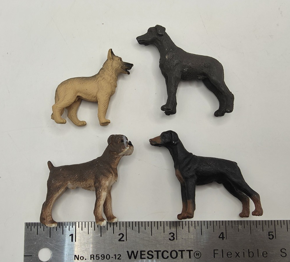 Lot of Toy Dog Figures Plastic 2.5″L Realistic