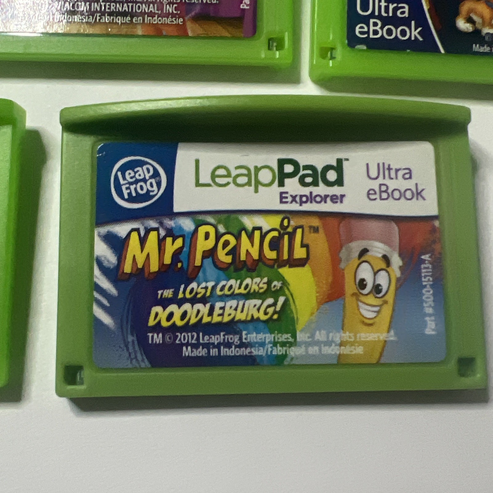 Lot of 5 Leap Frog LeapPad Learning Games Mr Pencil Dora Pet Pals Cars Fairies