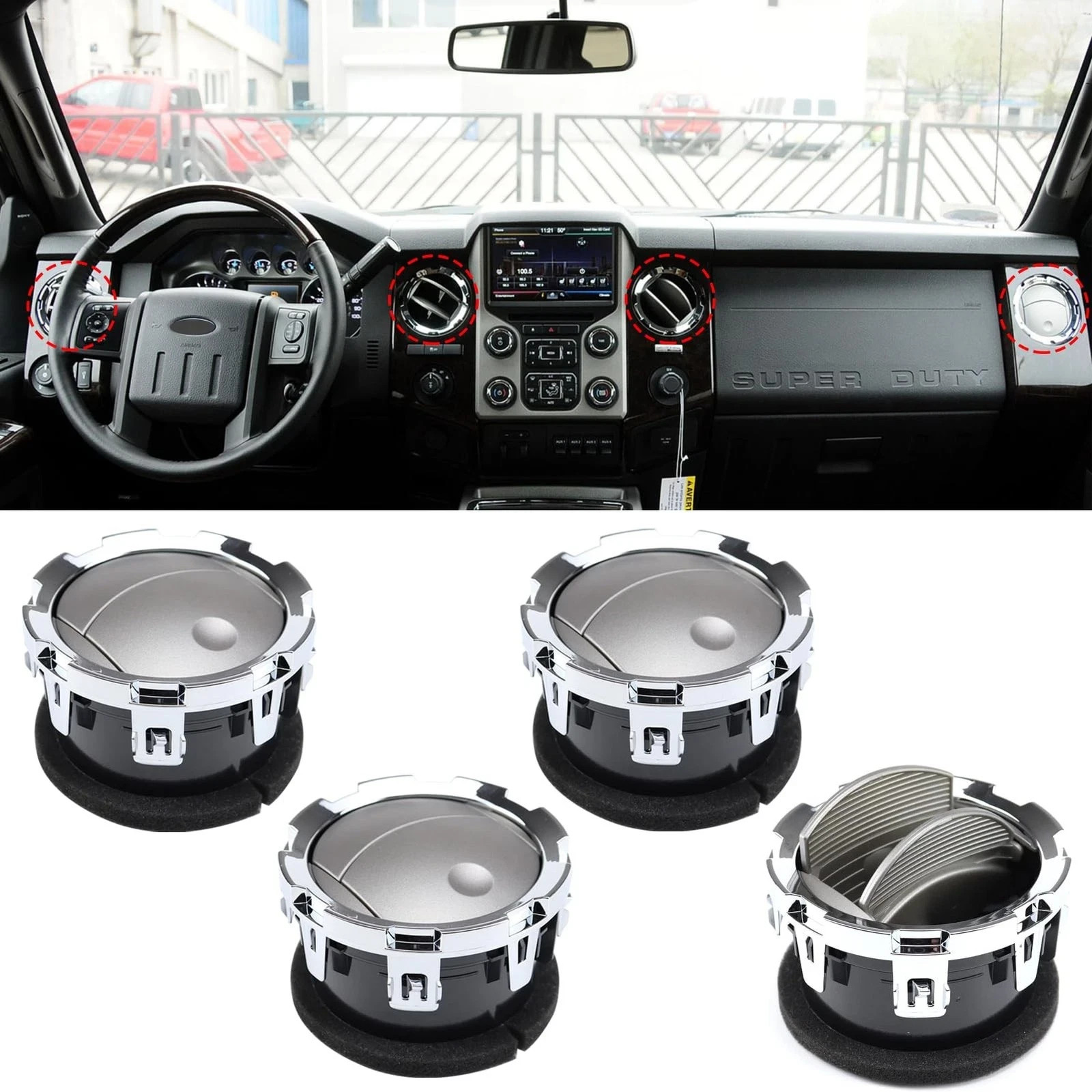 Compatible with 2011-2016 Ford Dash Air Vent,AC Heater Air Vent for F250 F350…