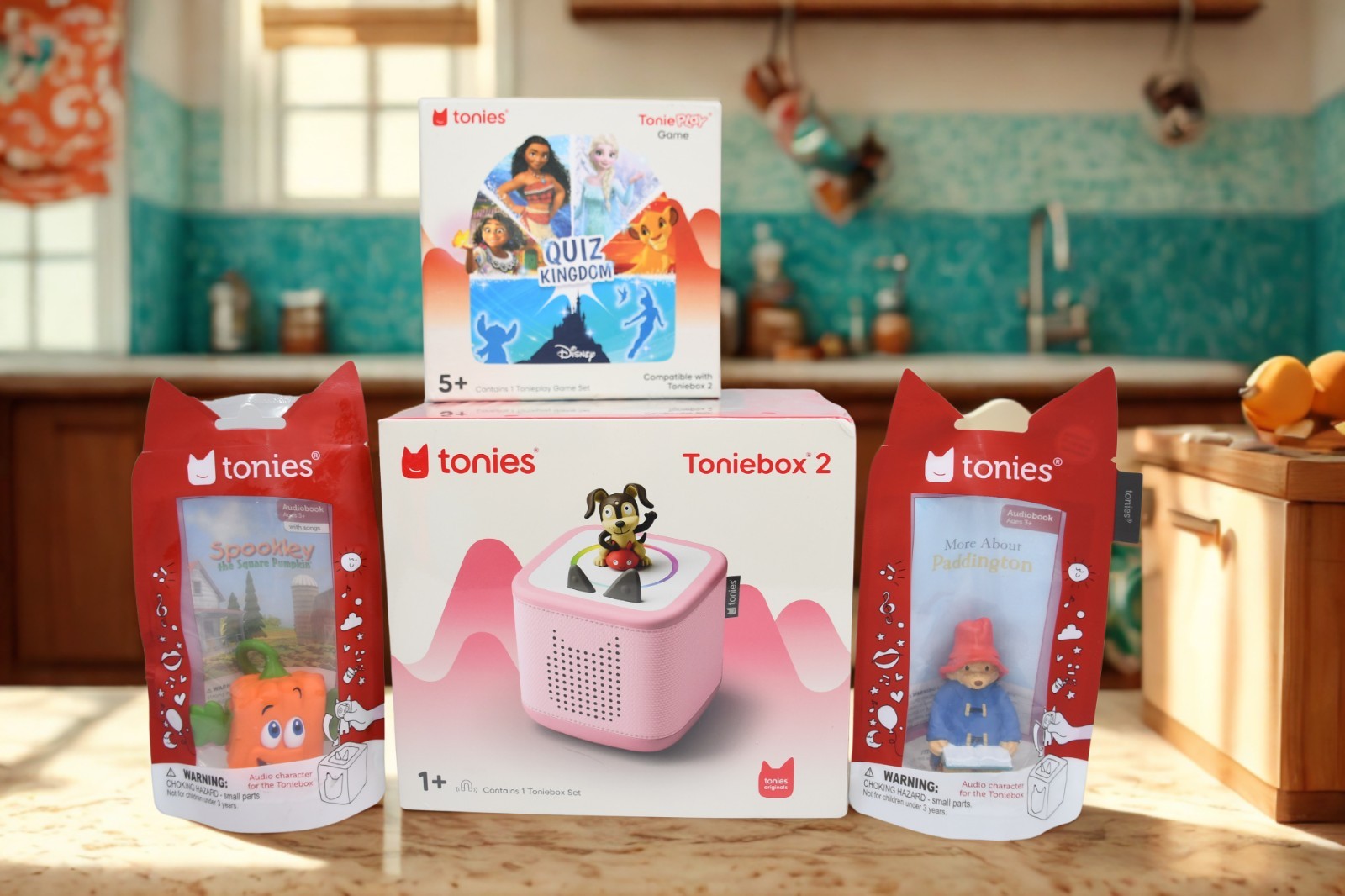 Tonies Toniebox 2 Pink Audio Player Starter Set Puppy Disney Game Lot Sealed