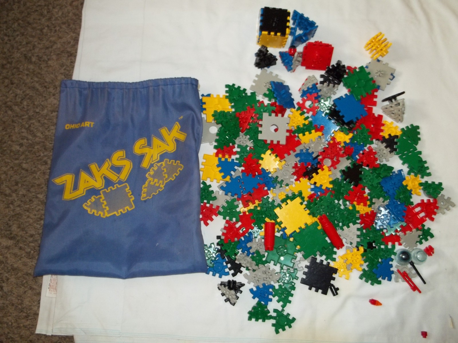 Ohio Art Zaks Sac Geometry Game tiles 1987