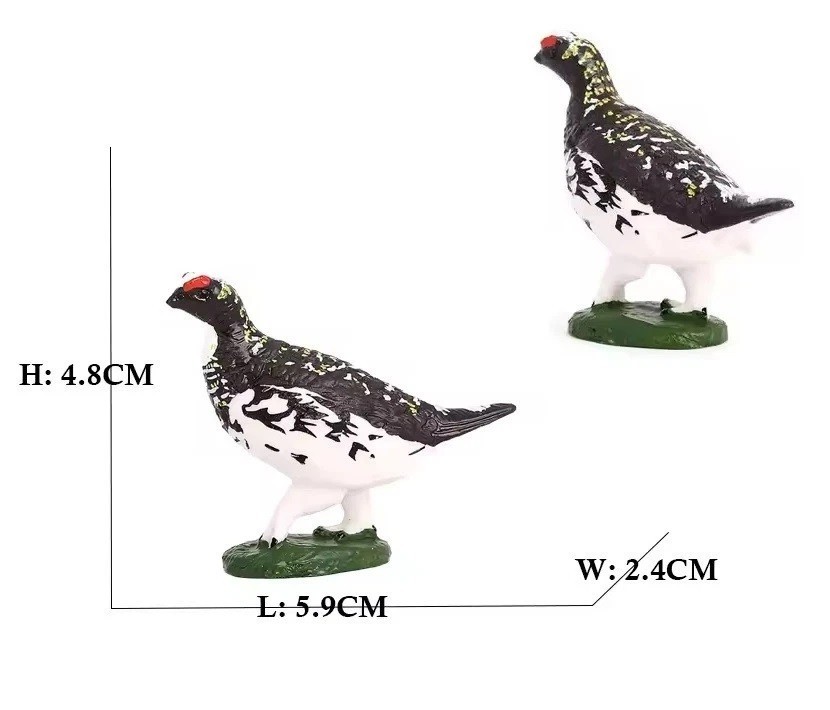 Rock Ptarmigan Bird Animal Figure Toy PVC Doll Small Figurine Birthday Gifts