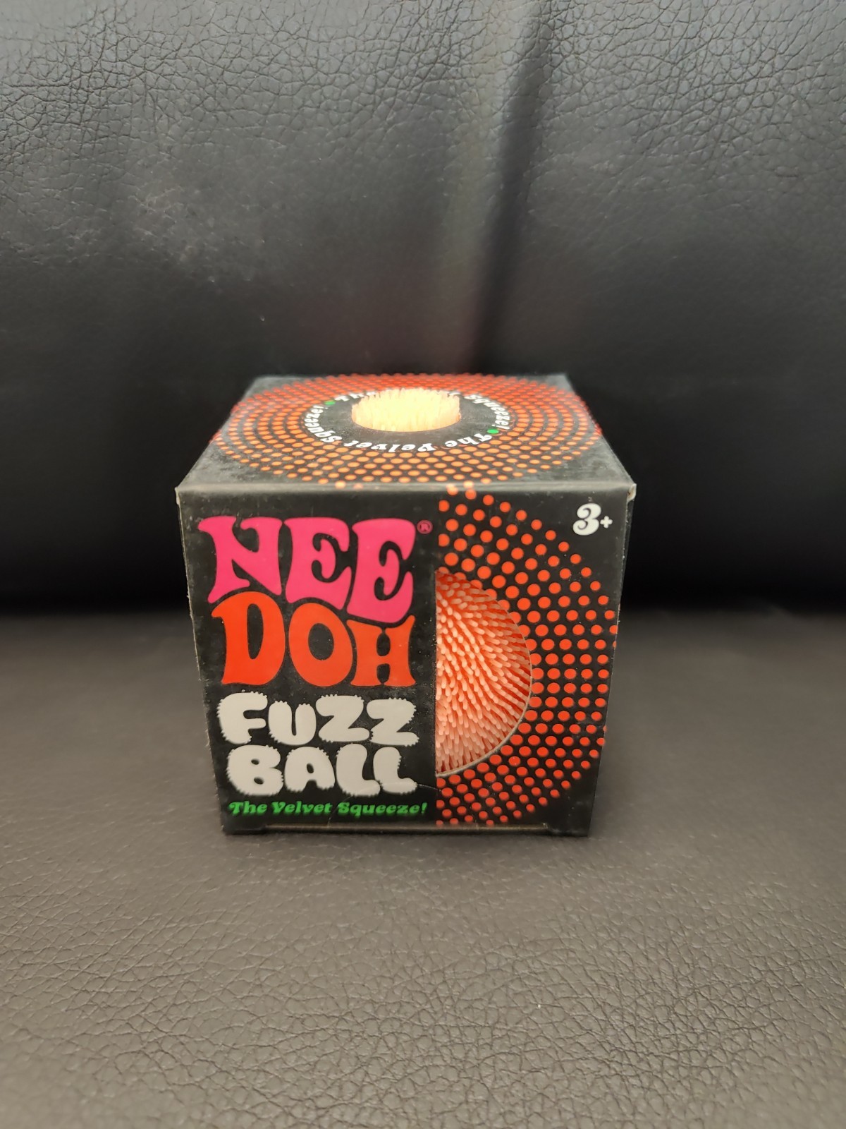 Needoh Fuzz Ball Peach Orange The Velvet Squeeze Toy *NEW* SHIP FAST!