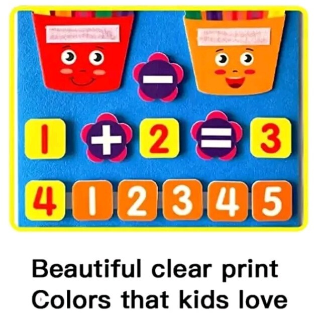 Preschool Educational Math Counting Early Learning Toy For Toddlers Soft Felt