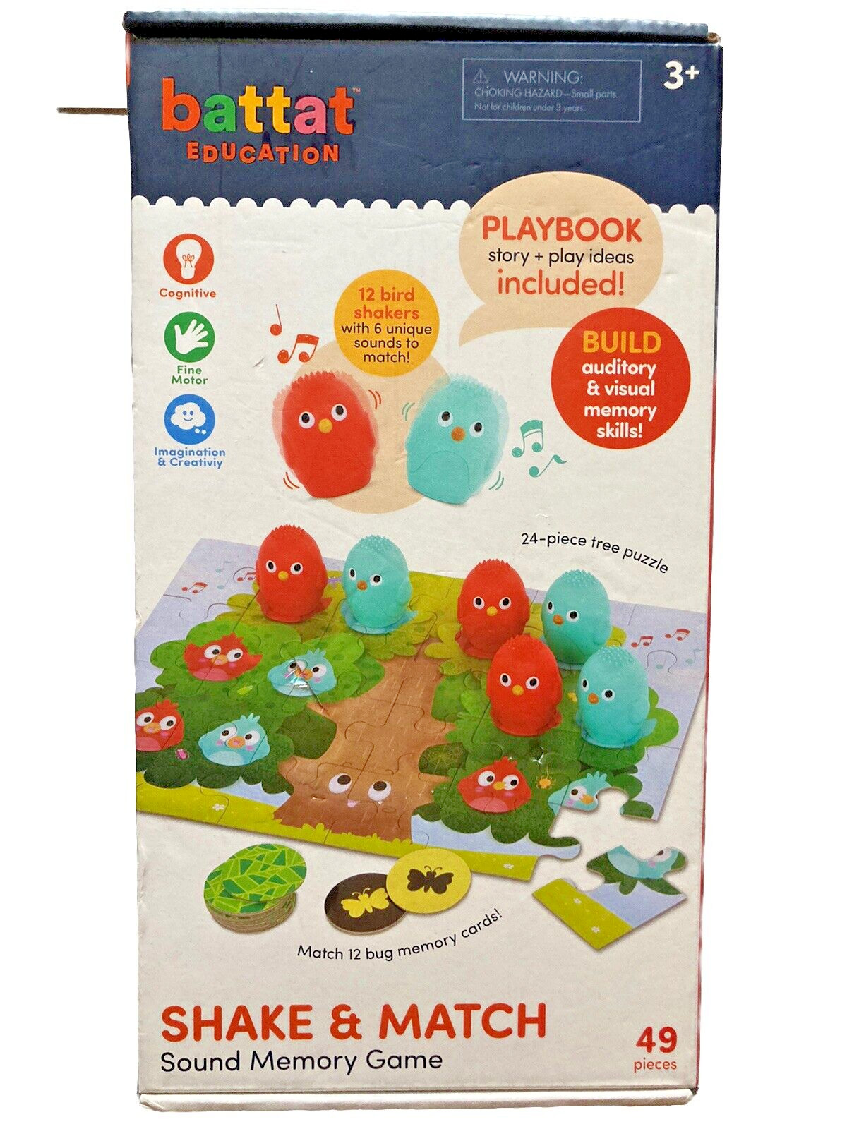 Battat Education Shake & Match Sound Memory Game Play set 3+ NEW
