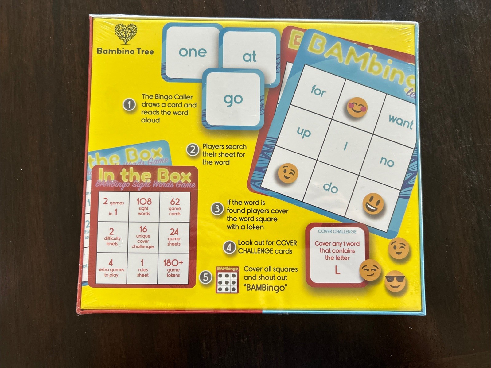 BAMbingo Sight Words Bingo Game Child Development Preschool Reading – New