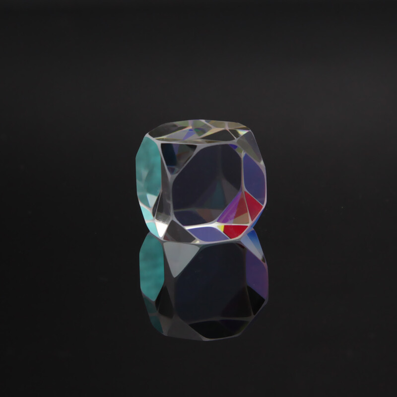 Cube Crystal Prism Cross Dichroic Prism Dice Octahedral Beam Combiner Decorative