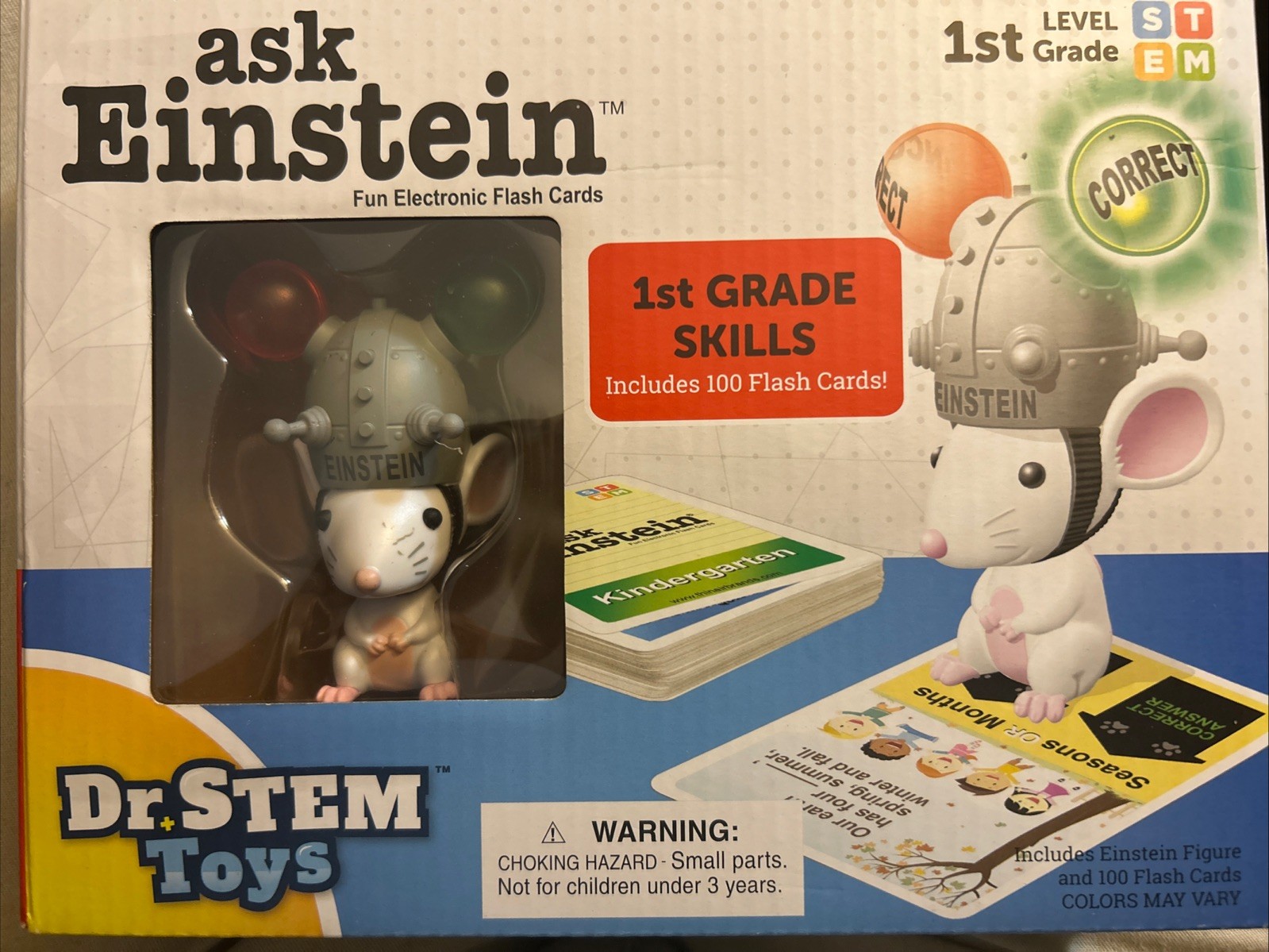 Ask Einstein Dr. STEM Toys 100 Fun Electronic Flash Cards Age 3-6 Free Shipping