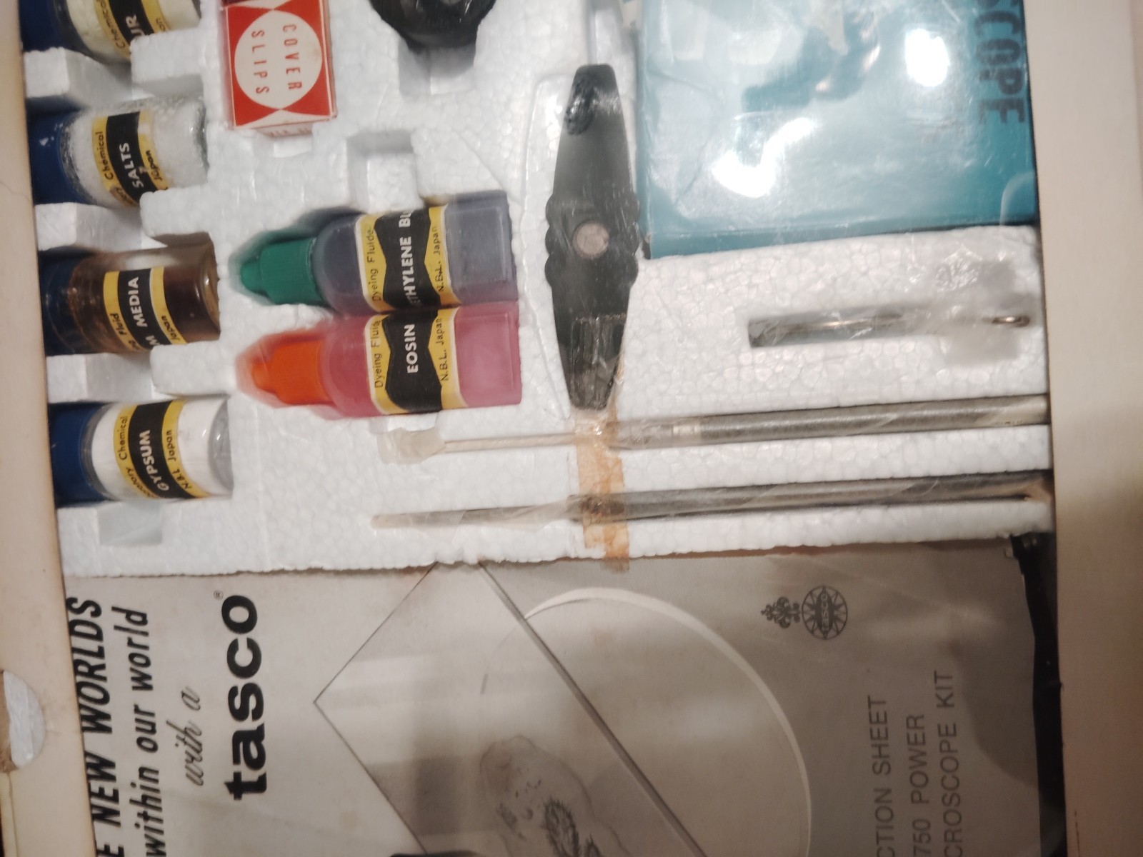 Vintage Tasco #975 750XKZ Power Zoom Microscope Kit