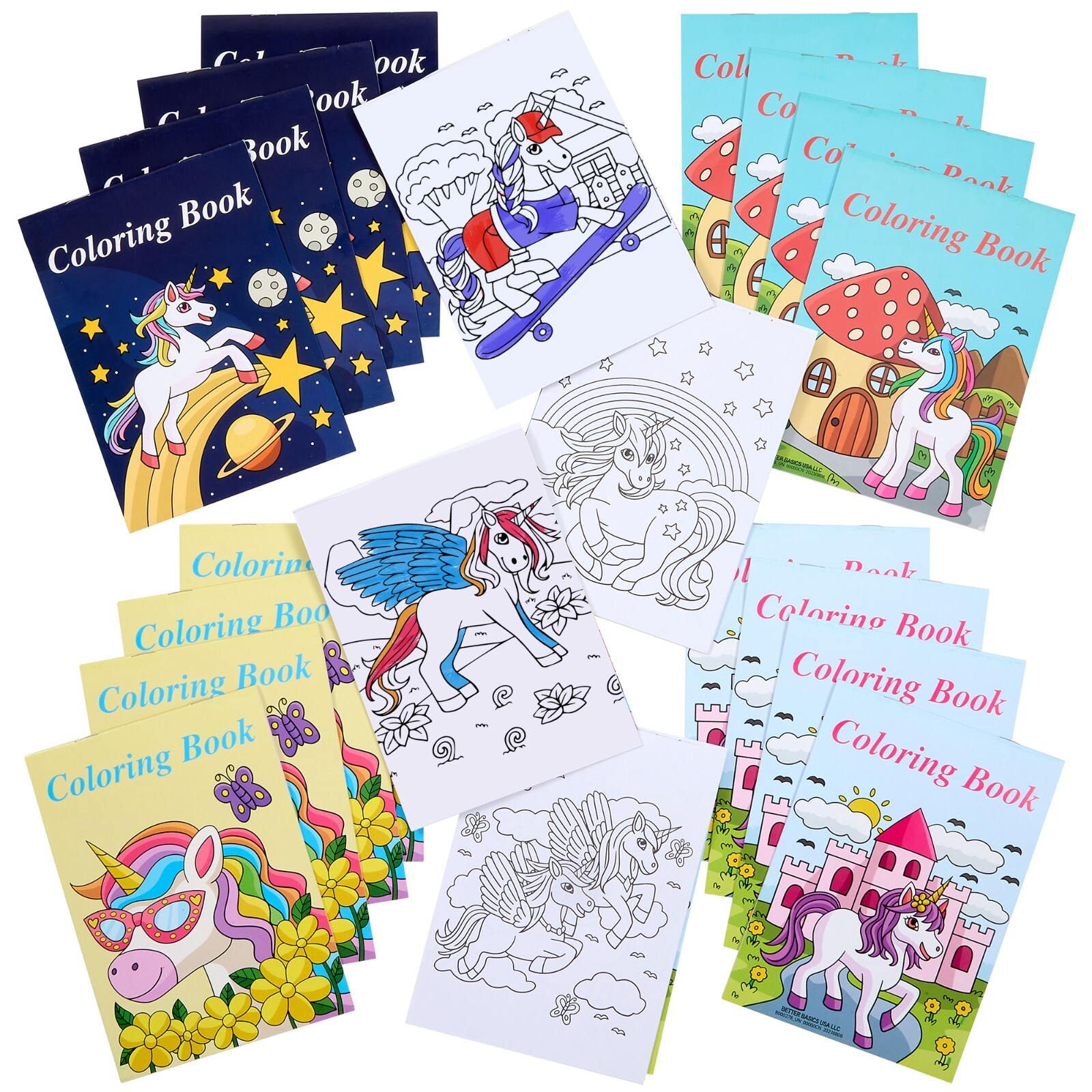 Playbees Unicorn Coloring Books – 20 Pack Bulk Creative Kids Coloring Book Set