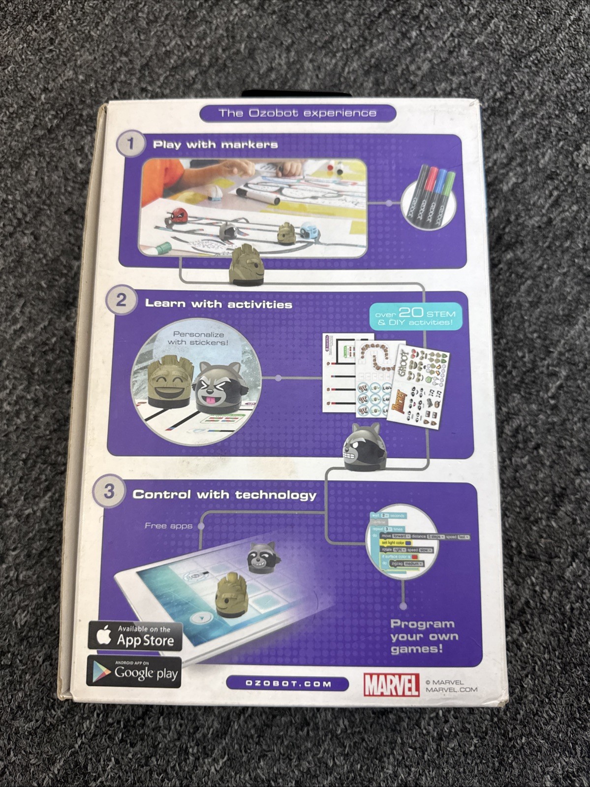 Ozobot Bit Marvel Groot And Rocket Robotics Starter Pack