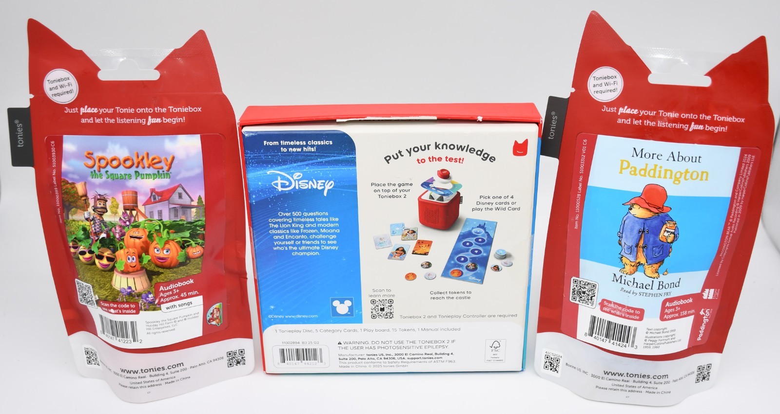 Tonies Toniebox 2 Pink Audio Player Starter Set Puppy Disney Game Lot Sealed