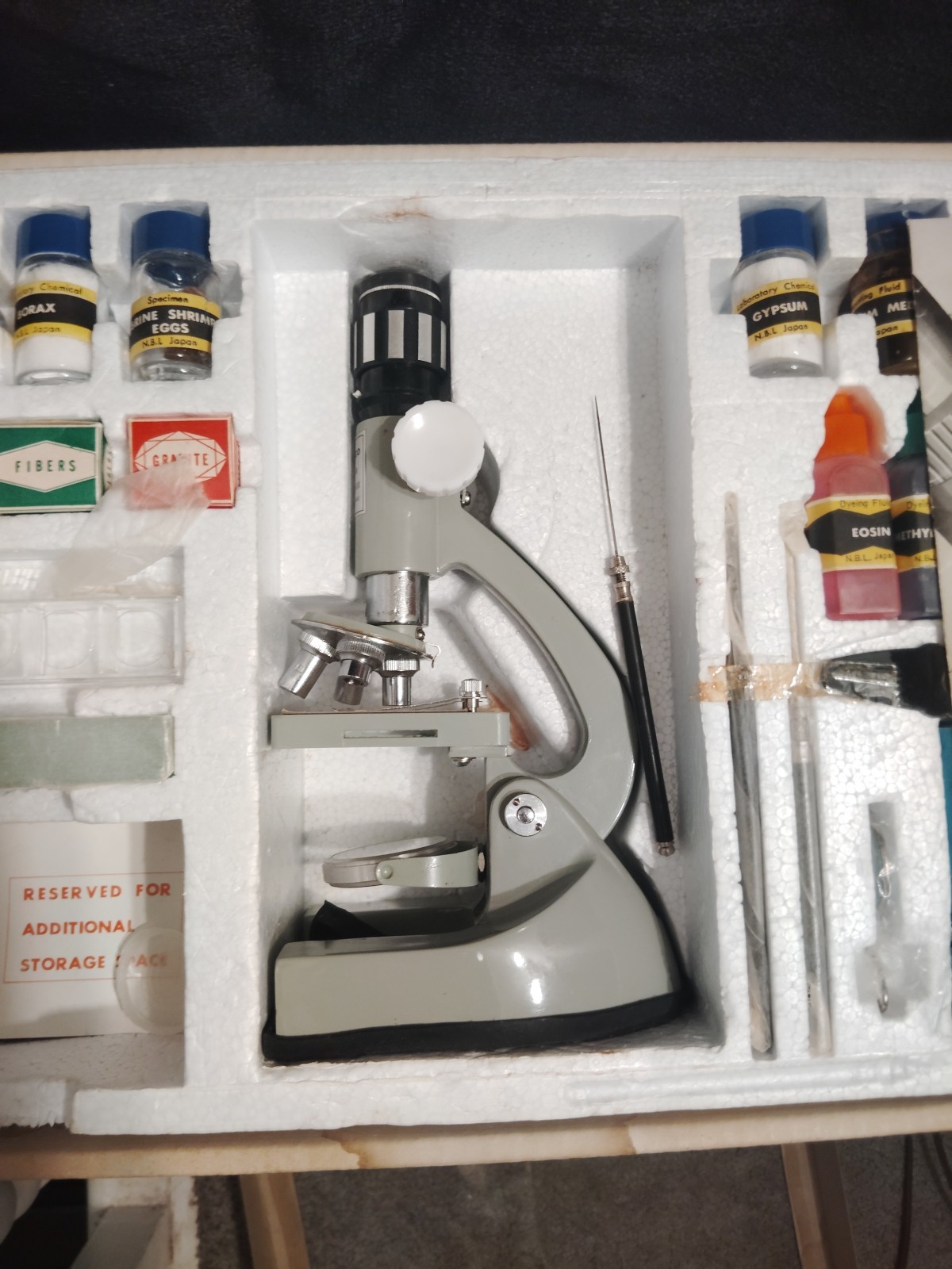 Vintage Tasco #975 750XKZ Power Zoom Microscope Kit
