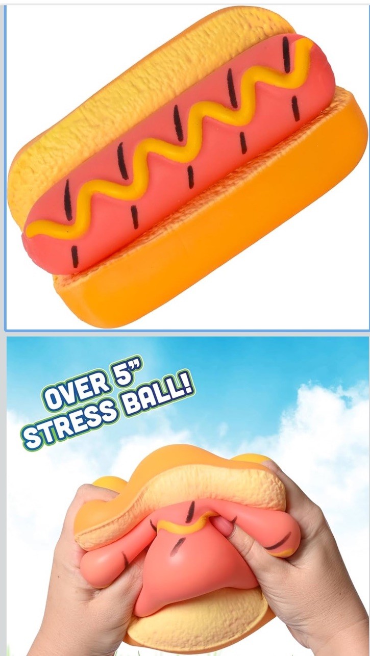 Toymendous Sunny Days Viral Rare Jumbo Squishy HOT DOG Summer Patriotic New