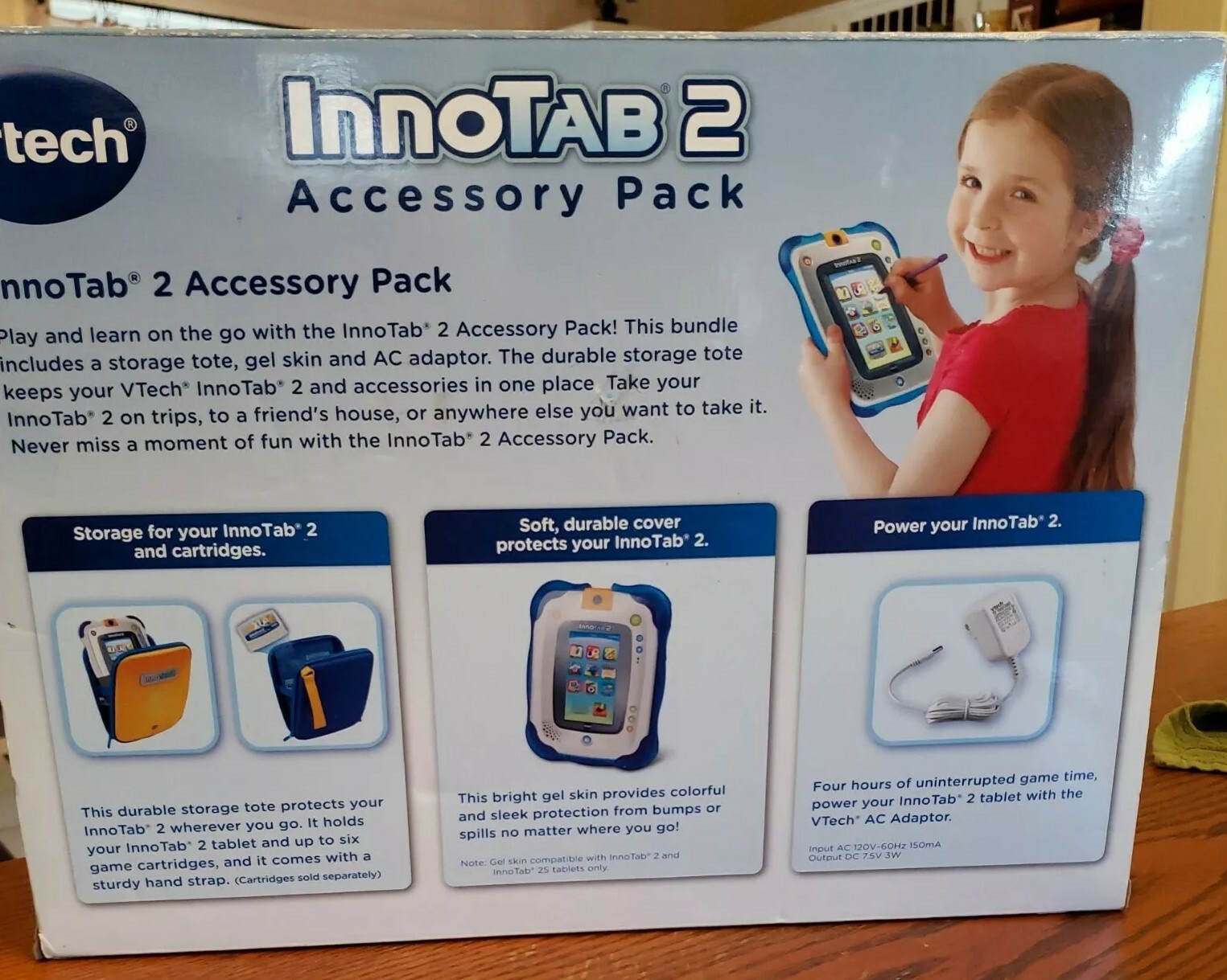 Vtech Innotab 2 Innotab 25 Accessory Pack Orange Storage Tote Gel Skin AC Adapte