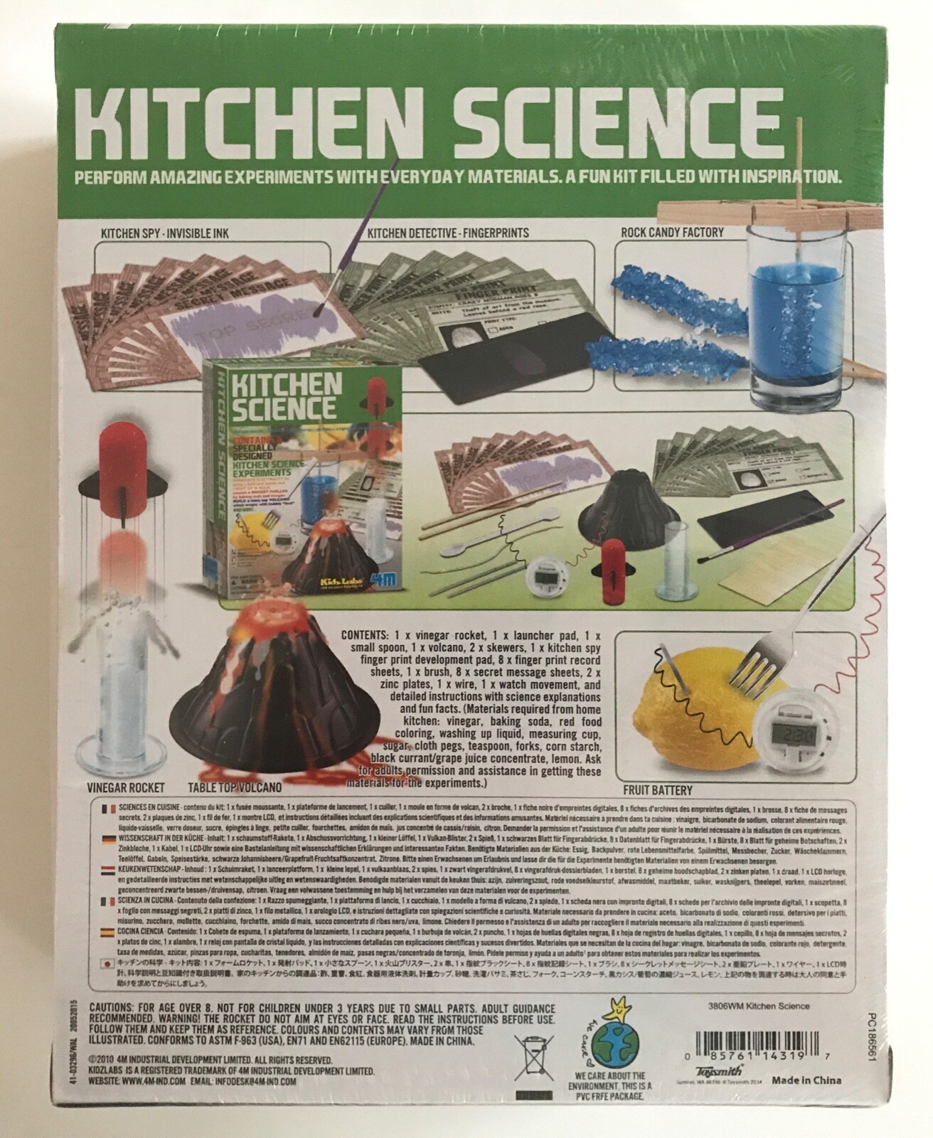 Kitchen Science Kit Chemistry STEM Experiments for Kids KidzLabs 4M Educational