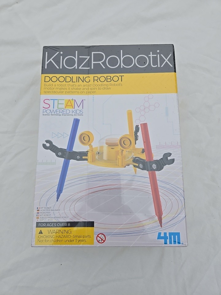 4M KidzRobotix Doodling Robot DIY Science Engineering Robotics Kit New Sealed