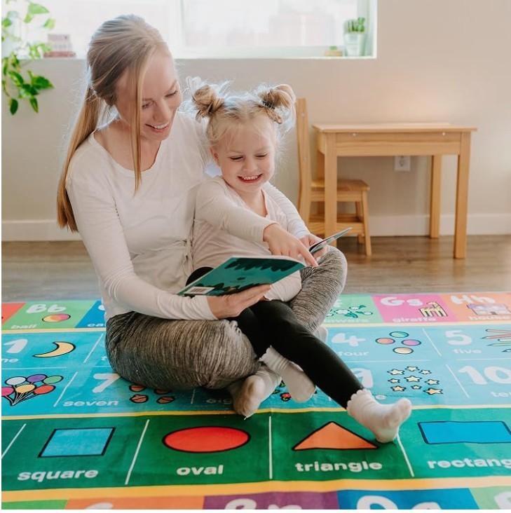 Story Rug 78″ X 58″ Child’s Play Rug with Story Book