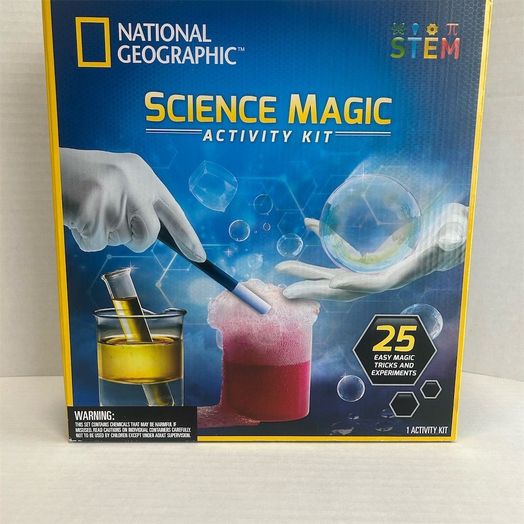 National Geographic Science Magic Kit 25 Tricks & Experiments Ages 8+