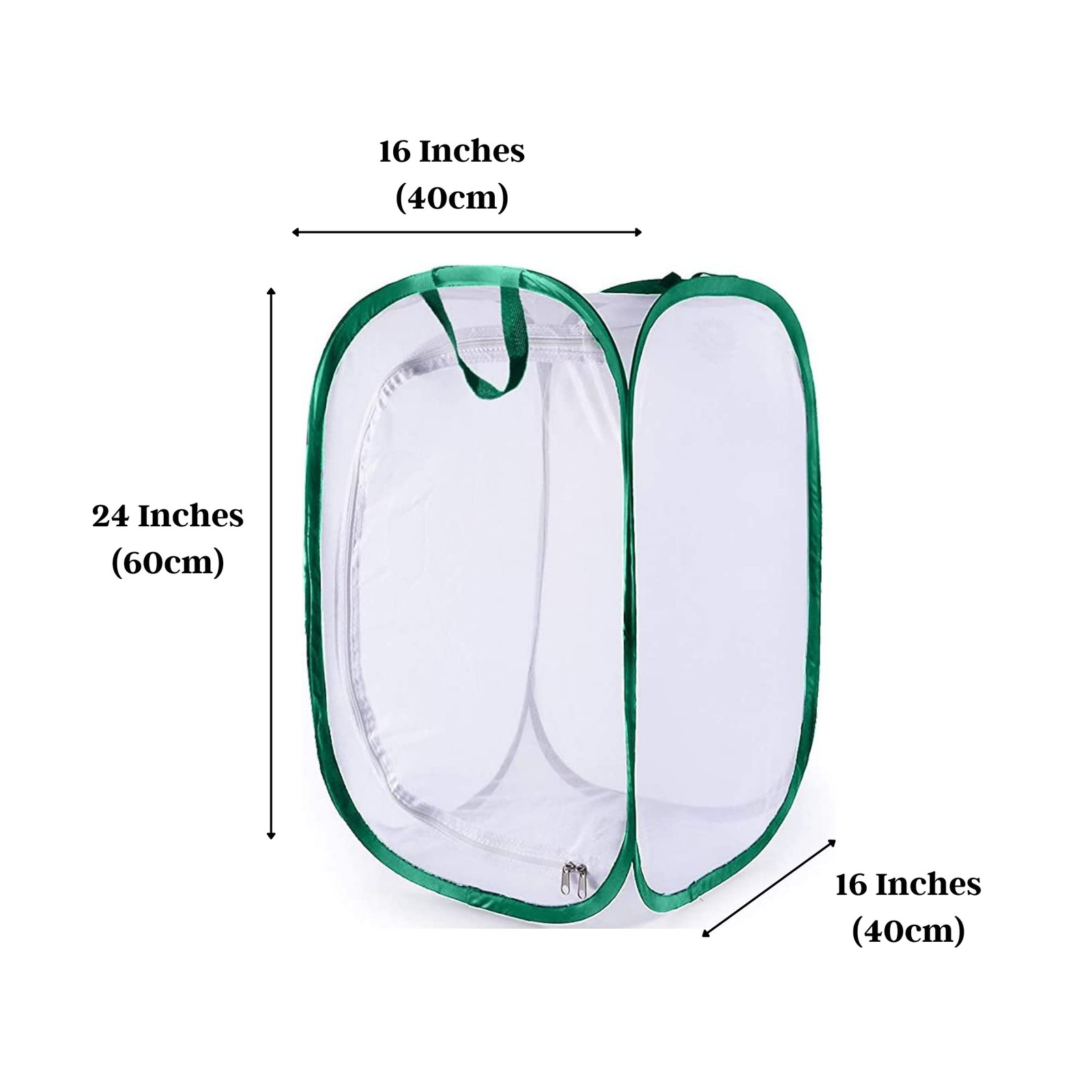 SunGrow Foldable Butterfly Habitat, 24″ Cage for 24″, Green