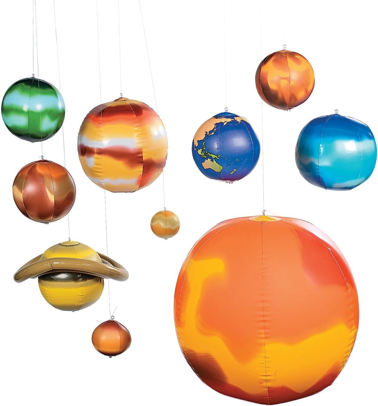 Inflatable Solar System Model Kit – 10 Piece Educational Space Toys Set with …