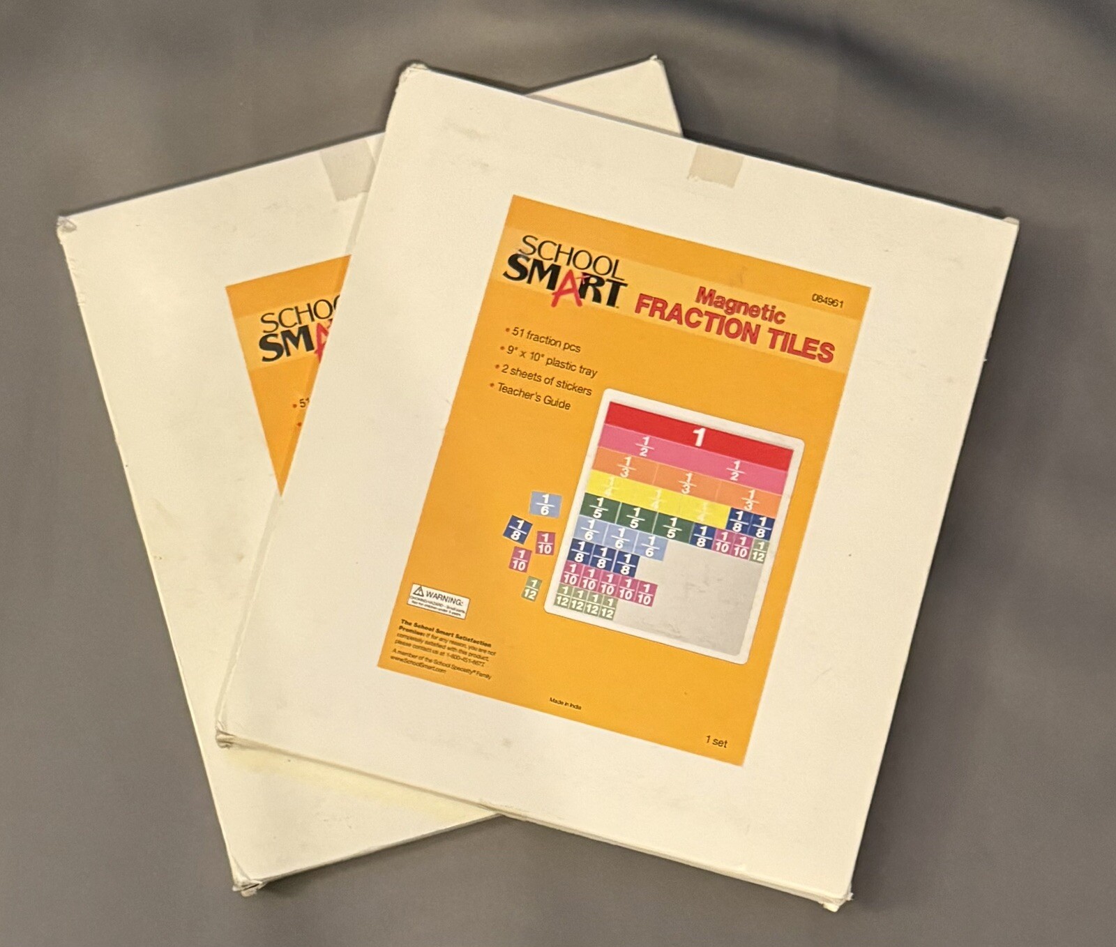 2 Sets-School SMART Magnetic Fraction Tiles 102 Pieces OLD STOCK Unopened