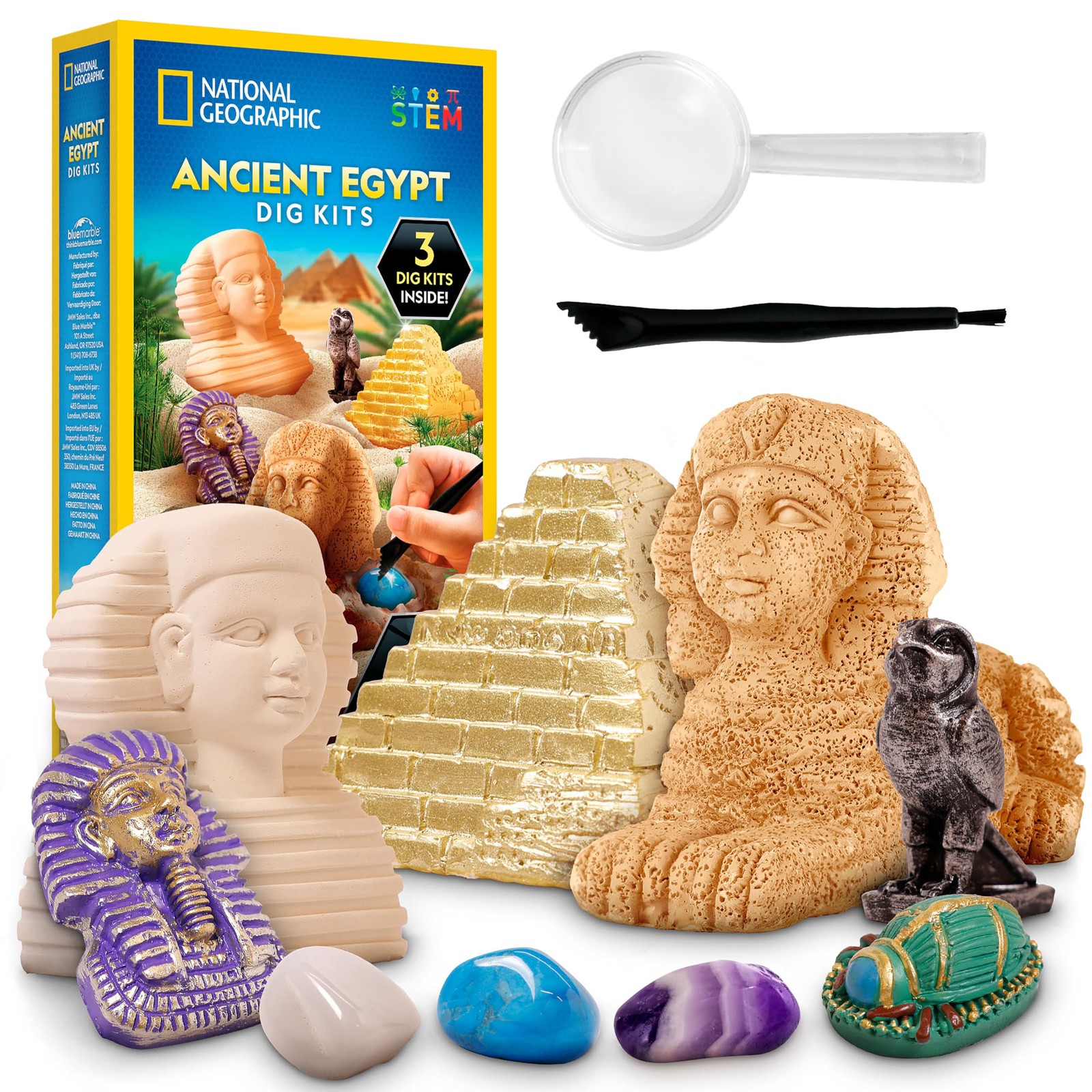 National Geographic Ancient Egypt Dig Kit – Includes Pyramid, Sphinx Pharaoh…