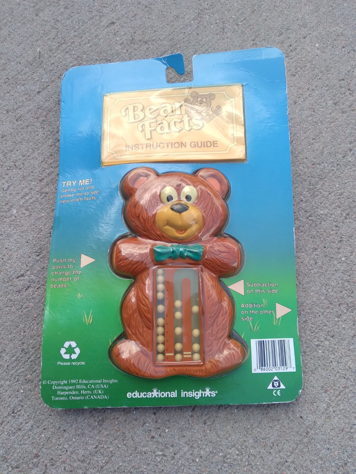 Vintage Bear Facts Game Learn Addition Subtraction NEW 1992