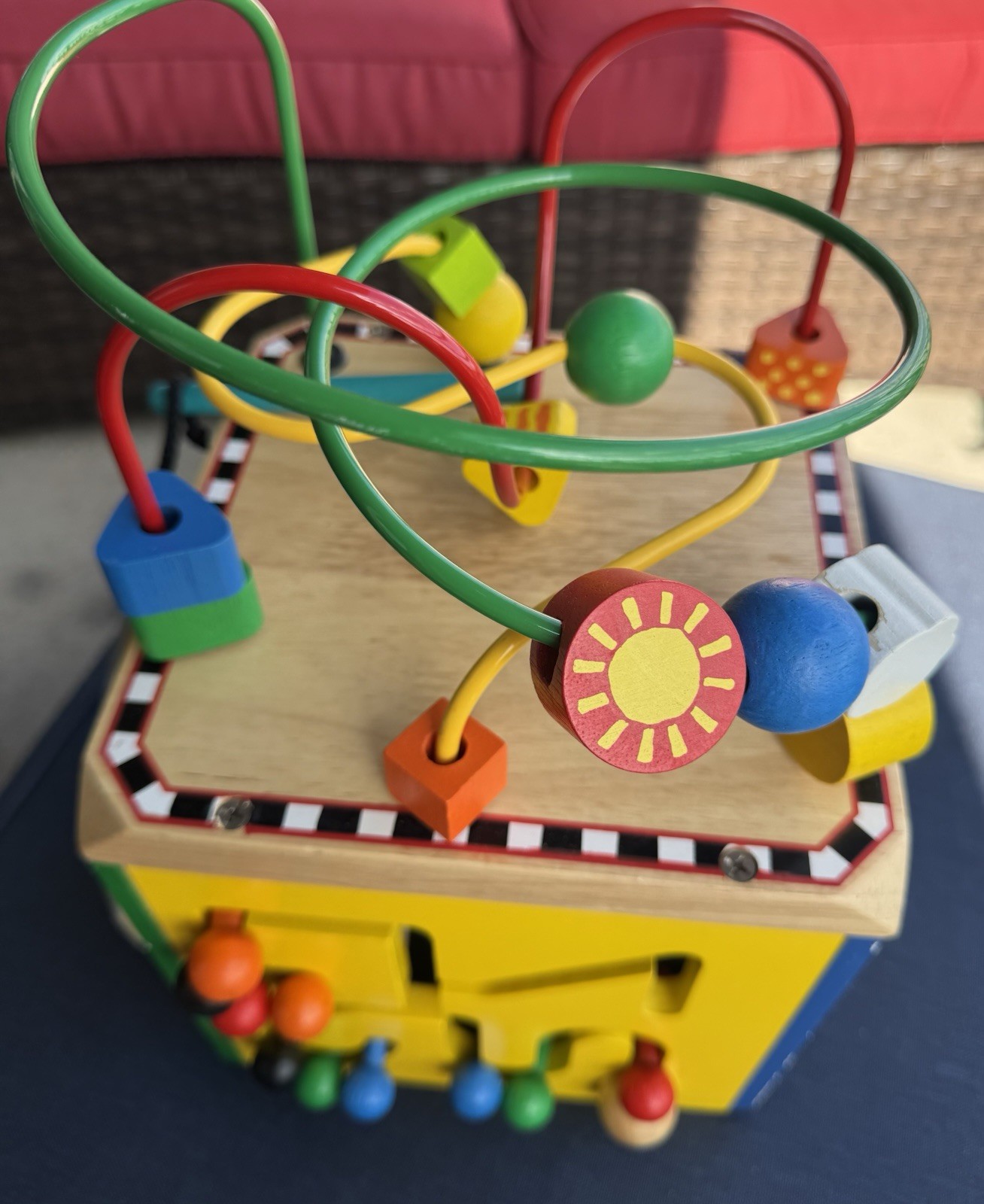 Parents by Battat Wooden Activity Cube Maze Educational Toddler Playset 19″