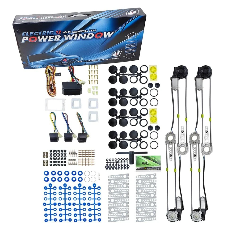 Universal 4-Door Power Window Conversion Kit Electric Power Window Lift Roll Up