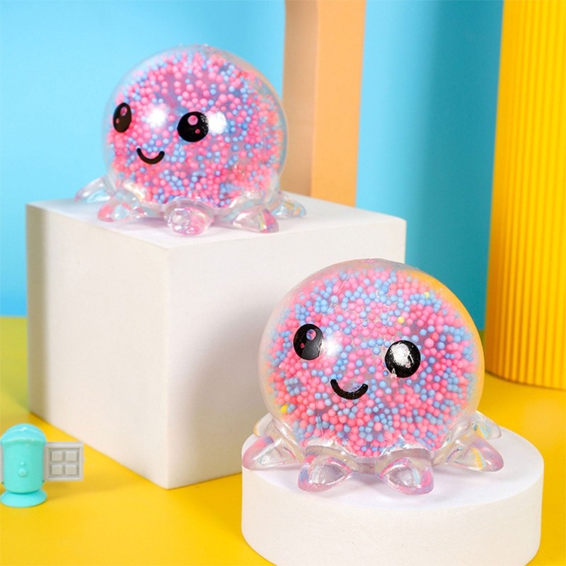 Stress Toy Ball Realistic Octopus Luminous Squeeze Toy Children Kids Gift