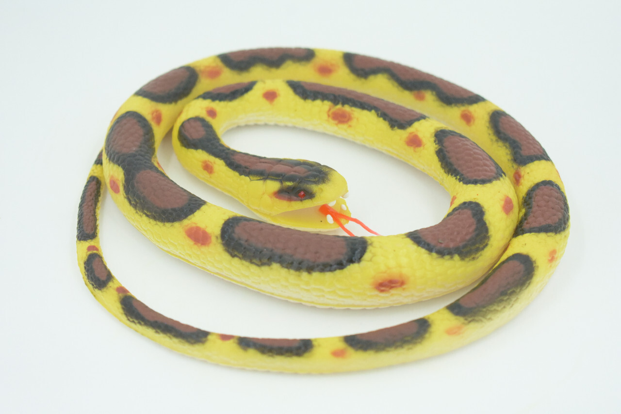 Burmese Python Snake, Rubber, Bendy Toy, Realistic, Gag Gift, 42″ WR27 BB316