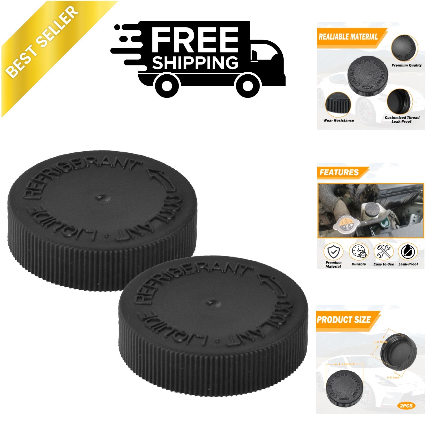 2 PCS Coolant Reservoir Cap for Nissan Infiniti