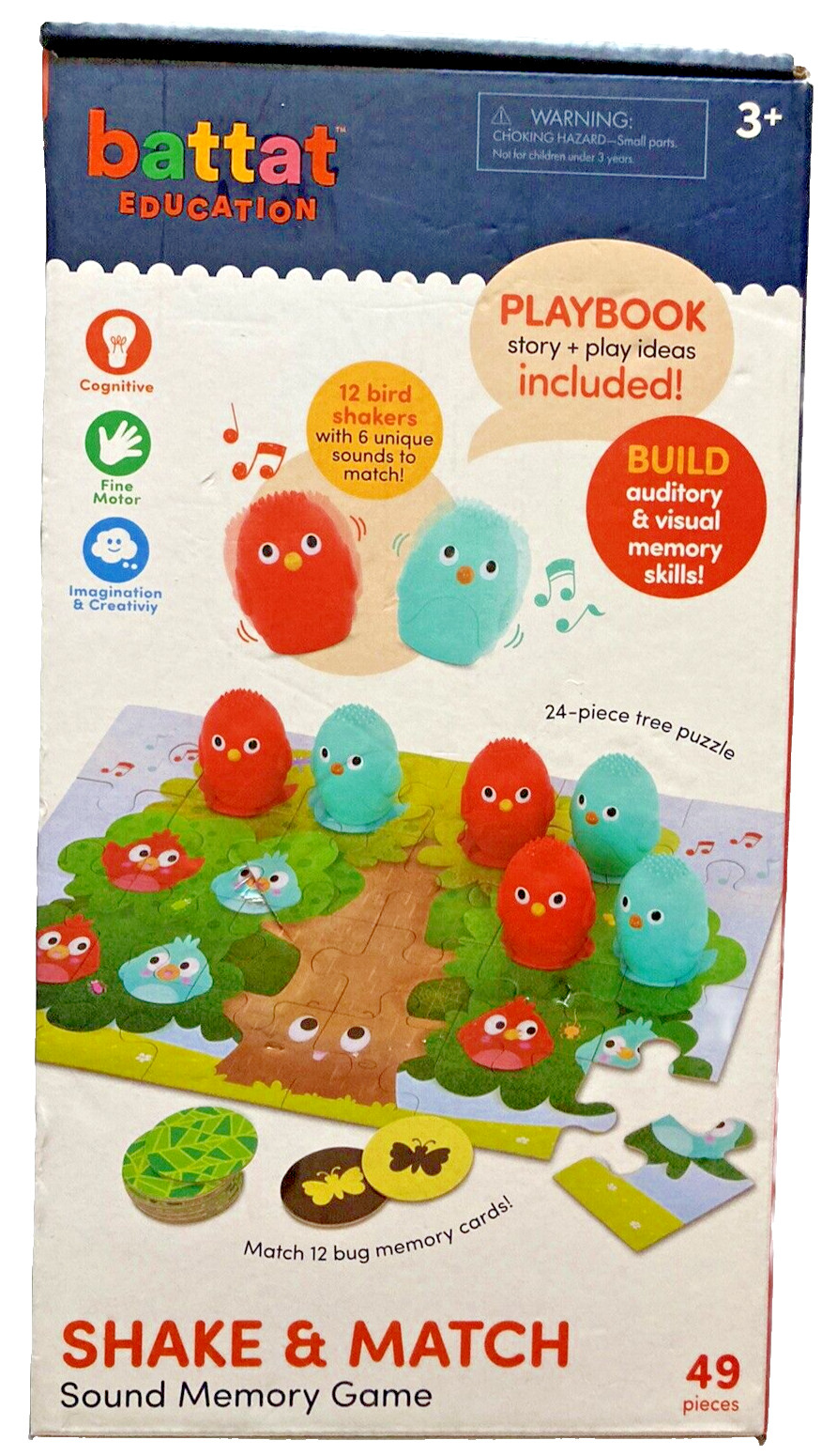 Battat Education Shake & Match Sound Memory Game Play set 3+ NEW