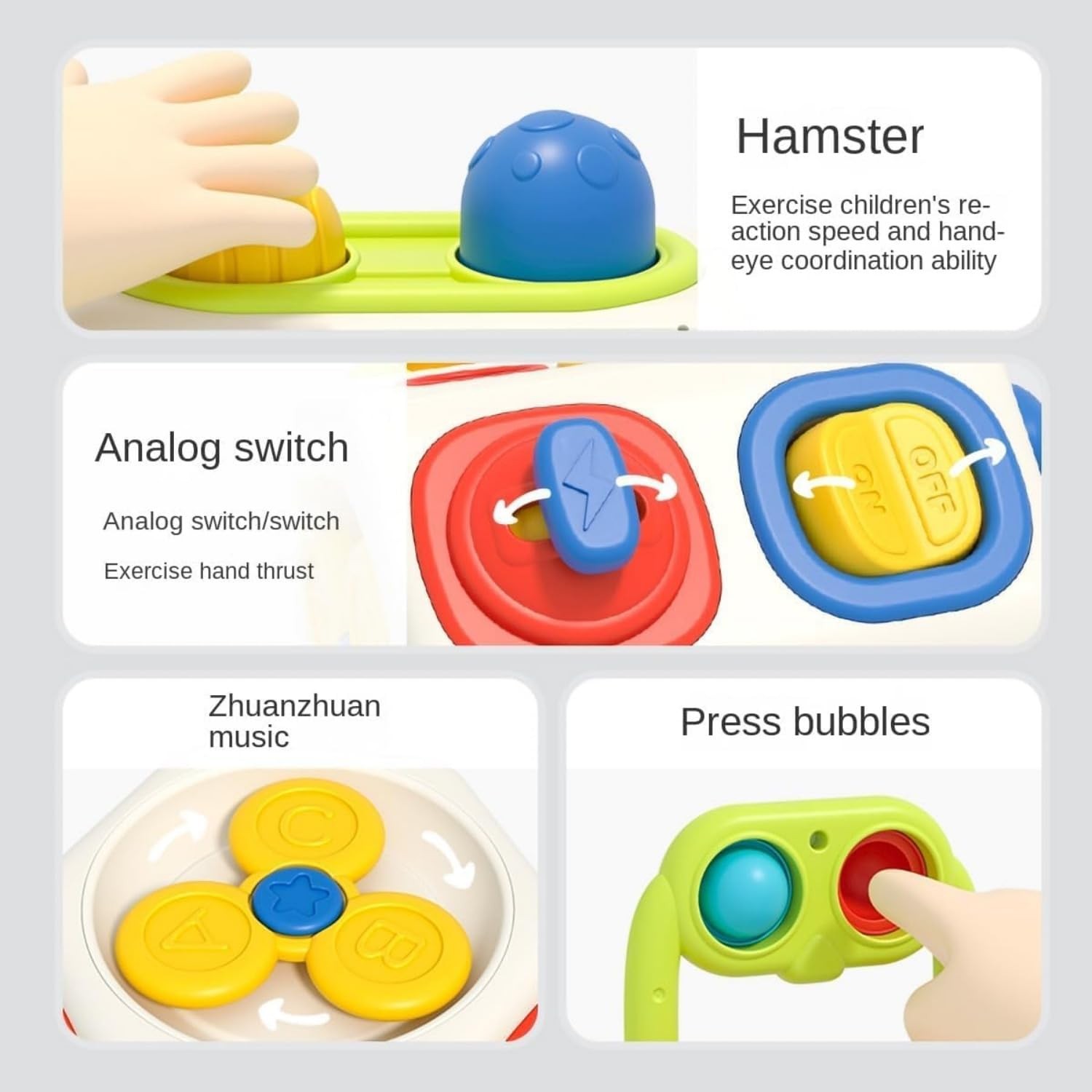 Busy Cube for Toddlers 1 Years Old, Montessori Toys 1 Medium, Multicolour