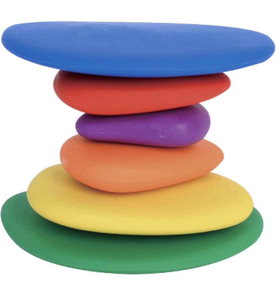 Set of 36 Sorting and Stacking Stones with 20 Activity Cards Home Learning New