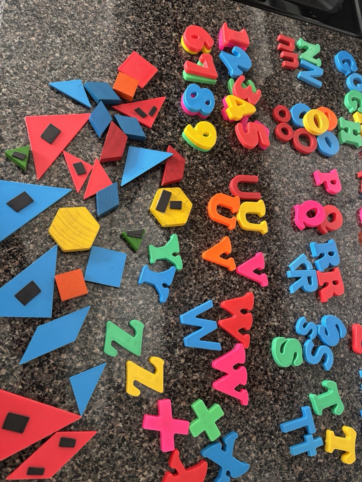 Vintage Alphabet Fridge Magnets Lot Of 110 Pieces Assorted Letters Numbers ABCs