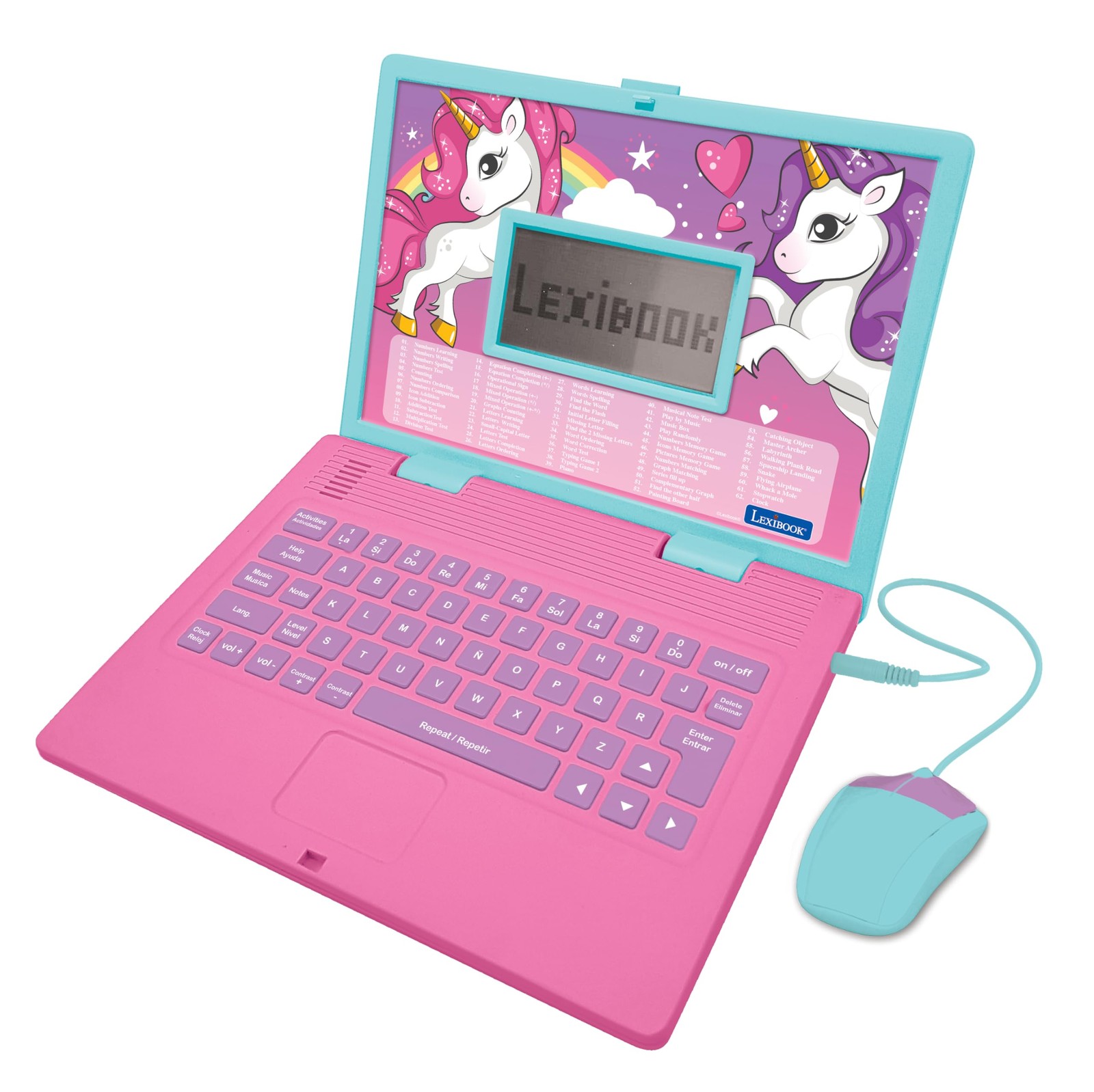 – Unicorn Educational and Bilingual Laptop Spanish/English – Toy for Children…