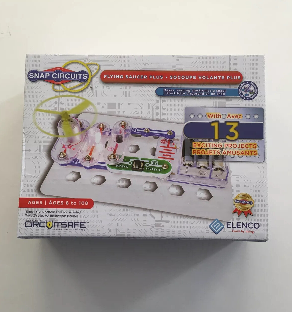 Flying Saucer Plus Snap Circuits 13 Project Electronics Kit STEM Learning