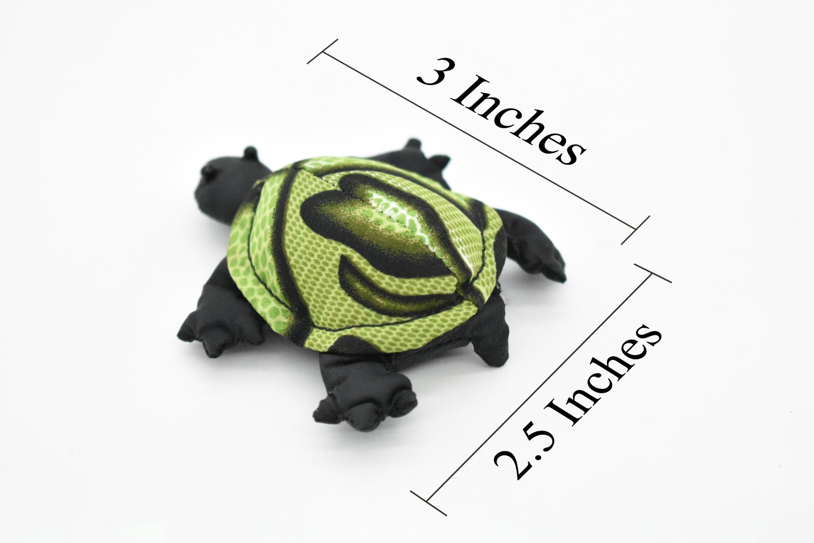 Turtle, Green, Hand Made Thailand Sand Creatures, Toy, Paper Weight Cornhole 3″