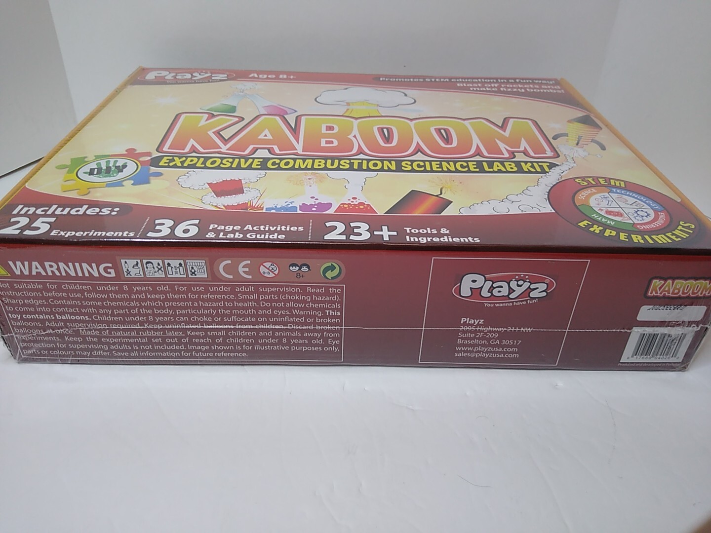 Playz Kaboom! Explosive Combustion Science Lab Kit 25 Experiments New And Sealed
