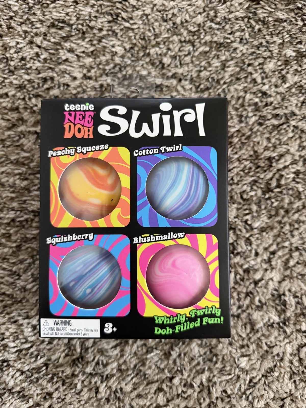 Nee Doh Swirl Tactile Squeeze Toys Multicolor Ages 3-11 4-7 8-11 Years Set