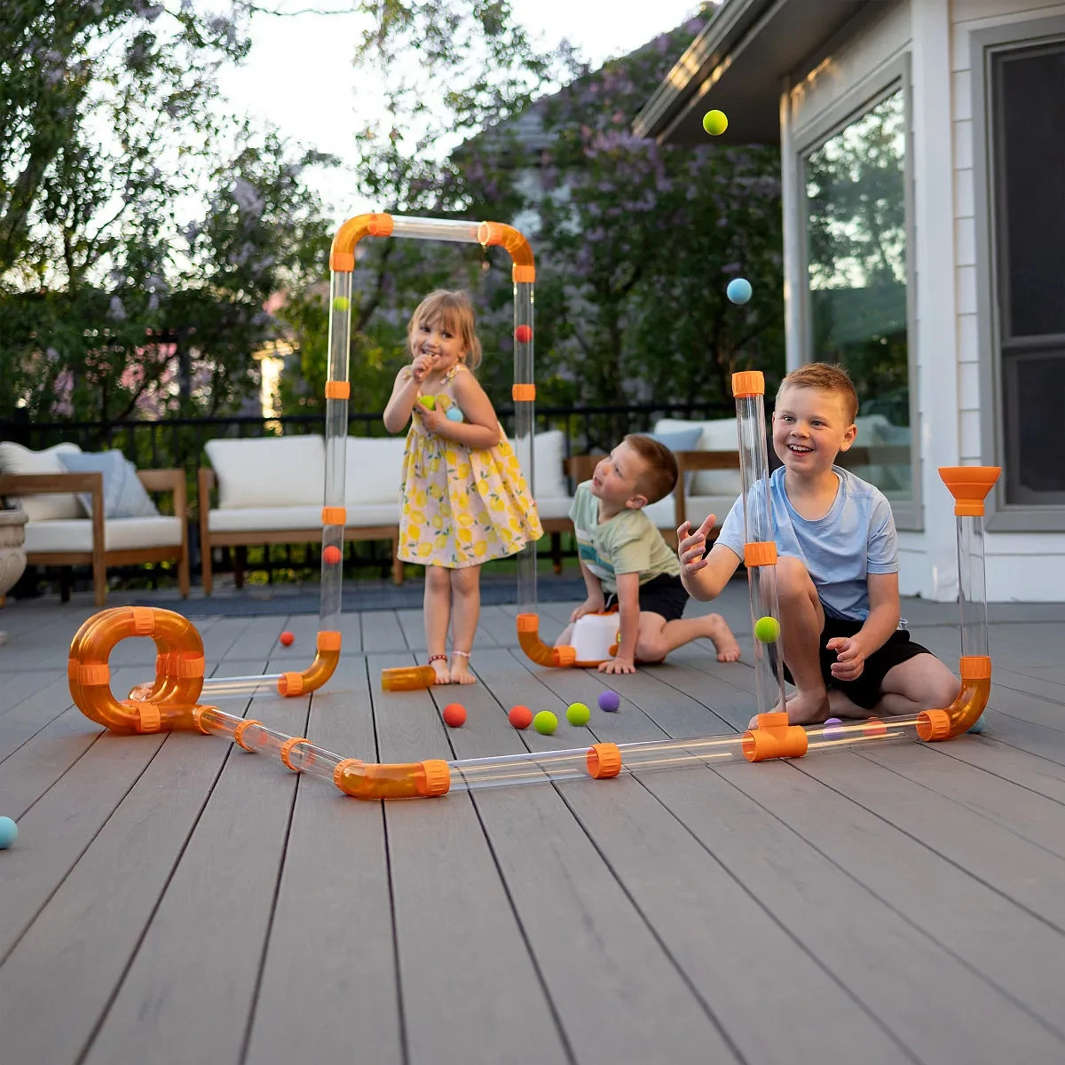 Air Toobz Air Powered Ball Run STEM Building Set for Kids