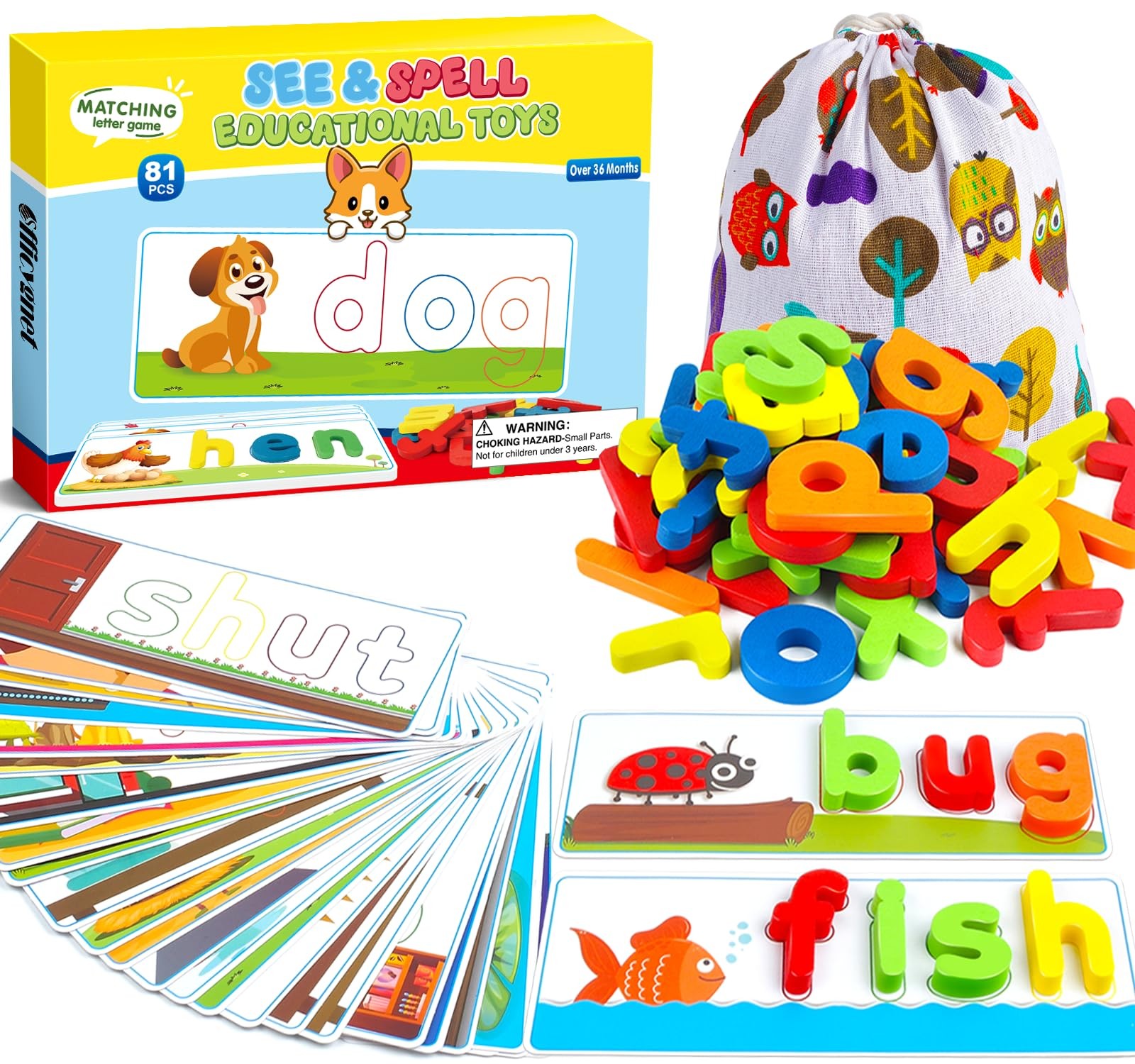 Officygnet Learning Toys for 3 4 5 6 Years Old Boys and Girls, See & Medium